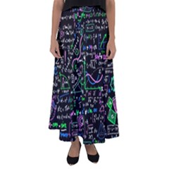 Math-linear-mathematics-education-circle-background Flared Maxi Skirt by Vaneshart