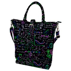 Math-linear-mathematics-education-circle-background Buckle Top Tote Bag by Vaneshart