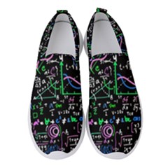 Math-linear-mathematics-education-circle-background Women s Slip On Sneakers by Vaneshart