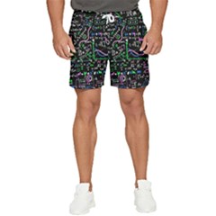 Math-linear-mathematics-education-circle-background Men s Runner Shorts by Vaneshart