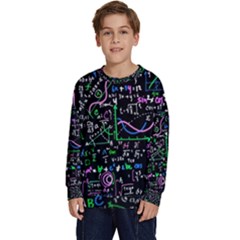 Math-linear-mathematics-education-circle-background Kids  Long Sleeve Jersey by Vaneshart