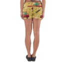 Childish-seamless-pattern-with-dino-driver Yoga Shorts View2