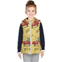 Childish-seamless-pattern-with-dino-driver Kids  Hooded Puffer Vest View1