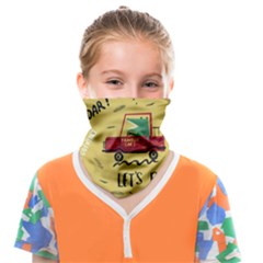 Childish-seamless-pattern-with-dino-driver Face Covering Bandana (kids) by Vaneshart