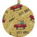 Childish-seamless-pattern-with-dino-driver Round Trivet View2