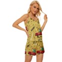 Childish-seamless-pattern-with-dino-driver Satin Pajama Short Set View3