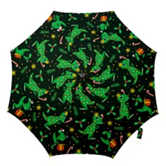 Christmas-funny-pattern Dinosaurs Hook Handle Umbrellas (small)