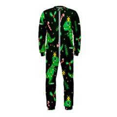 Christmas-funny-pattern Dinosaurs Onepiece Jumpsuit (kids) by Vaneshart