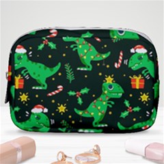 Christmas-funny-pattern Dinosaurs Make Up Pouch (small) by Vaneshart