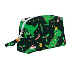 Christmas-funny-pattern Dinosaurs Wristlet Pouch Bag (medium)