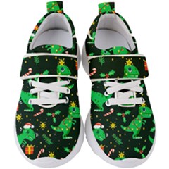 Christmas-funny-pattern Dinosaurs Kids  Velcro Strap Shoes