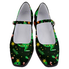 Christmas-funny-pattern Dinosaurs Women s Mary Jane Shoes