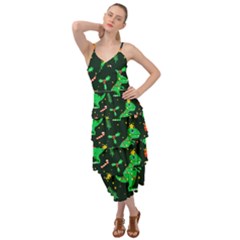 Christmas-funny-pattern Dinosaurs Layered Bottom Dress