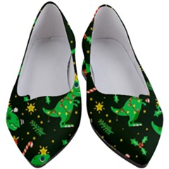 Christmas-funny-pattern Dinosaurs Women s Block Heels 