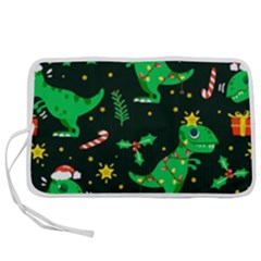 Christmas-funny-pattern Dinosaurs Pen Storage Case (m)