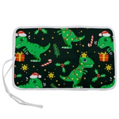 Christmas-funny-pattern Dinosaurs Pen Storage Case (l)