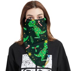 Christmas-funny-pattern Dinosaurs Face Covering Bandana (triangle)