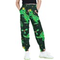 Christmas-funny-pattern Dinosaurs Kids  Elastic Waist Pants View1