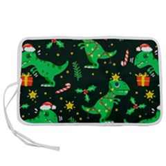 Christmas-funny-pattern Dinosaurs Pen Storage Case (s)