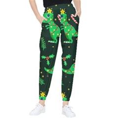 Christmas-funny-pattern Dinosaurs Women s Tapered Pants by Vaneshart