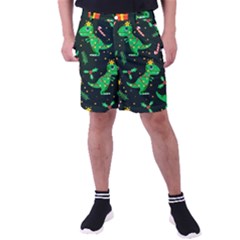 Christmas-funny-pattern Dinosaurs Men s Pocket Shorts