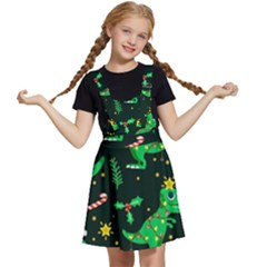 Christmas-funny-pattern Dinosaurs Kids  Apron Dress