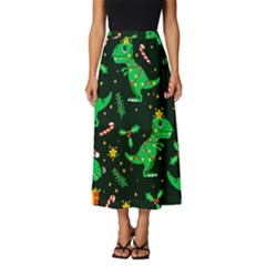 Christmas-funny-pattern Dinosaurs Classic Midi Chiffon Skirt