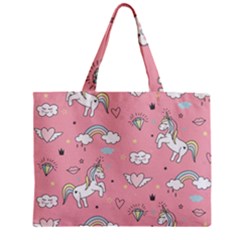 Cute-unicorn-seamless-pattern Zipper Mini Tote Bag