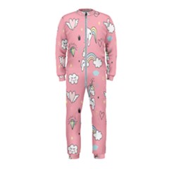 Cute-unicorn-seamless-pattern Onepiece Jumpsuit (kids)