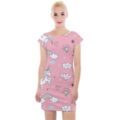 Cute-unicorn-seamless-pattern Cap Sleeve Bodycon Dress by Vaneshart