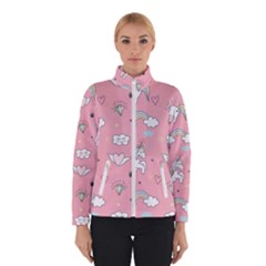 Cute-unicorn-seamless-pattern Women s Bomber Jacket