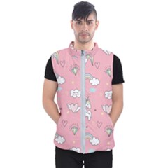 Cute-unicorn-seamless-pattern Men s Puffer Vest