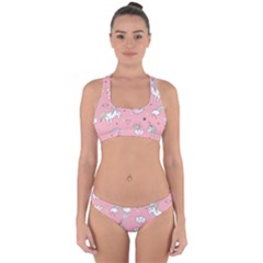 Cute-unicorn-seamless-pattern Cross Back Hipster Bikini Set