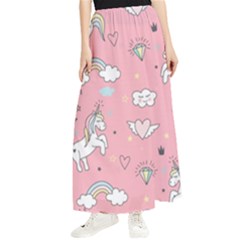 Cute-unicorn-seamless-pattern Maxi Chiffon Skirt