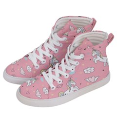 Cute-unicorn-seamless-pattern Men s Hi-top Skate Sneakers by Vaneshart