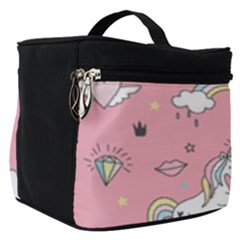 Cute-unicorn-seamless-pattern Make Up Travel Bag (small) by Vaneshart