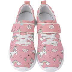 Cute-unicorn-seamless-pattern Men s Velcro Strap Shoes