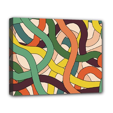 Snake Stripes Intertwined Abstract Deluxe Canvas 20  X 16  (stretched) by Vaneshop