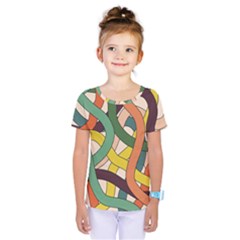 Snake Stripes Intertwined Abstract Kids  One Piece Tee