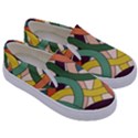 Snake Stripes Intertwined Abstract Kids  Canvas Slip Ons View3