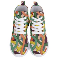 Snake Stripes Intertwined Abstract Women s Lightweight High Top Sneakers by Vaneshop