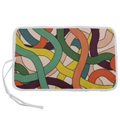 Snake Stripes Intertwined Abstract Pen Storage Case (l) by Vaneshop