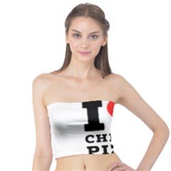 I Love Cheese Pizza Tube Top by ilovewhateva