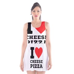 I Love Cheese Pizza Scoop Neck Skater Dress by ilovewhateva