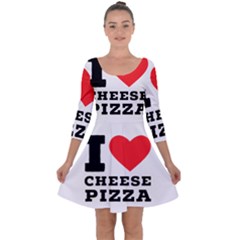 I Love Cheese Pizza Quarter Sleeve Skater Dress by ilovewhateva