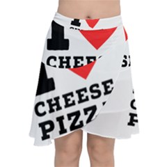 I Love Cheese Pizza Chiffon Wrap Front Skirt by ilovewhateva