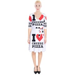 I Love Cheese Pizza Wrap Up Cocktail Dress by ilovewhateva