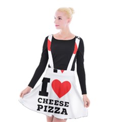 I Love Cheese Pizza Suspender Skater Skirt by ilovewhateva