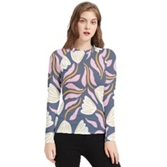 Flowers Pattern Floral Pattern Women s Long Sleeve Rash Guard