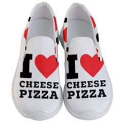 I Love Cheese Pizza Men s Lightweight Slip Ons by ilovewhateva